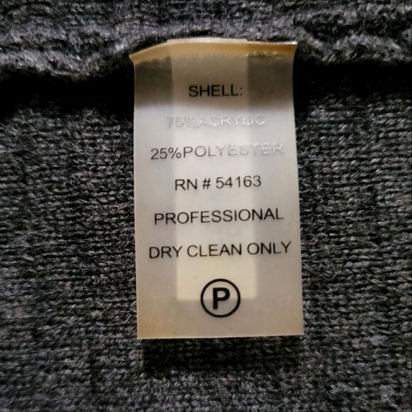 Calvin Klein Women's Charcoal Gray Long Sleeve Zip-Front Sweater Dress - Picture 15 of 16